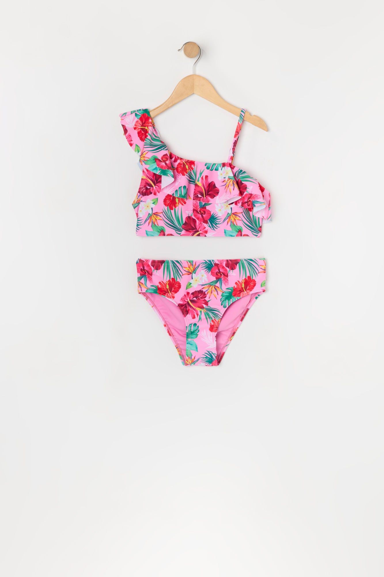 Maillot de bain deux-pièces à épaule unique avec motif hawaïen pour fille sold by Urban Planet