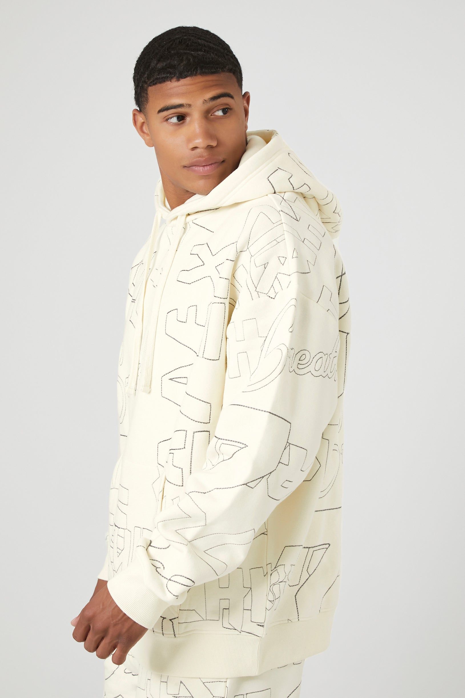 Stitched Text Hoodie sold by Urban Planet product image thumbnail 8