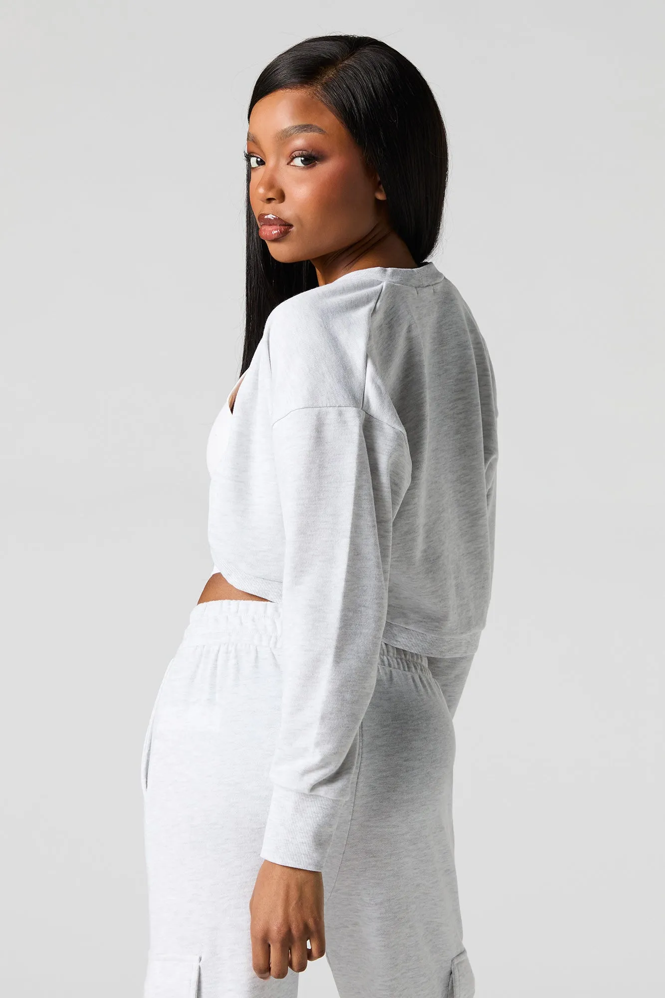 Long Sleeve Cropped Cardigan sold by Urban Planet product image thumbnail 5