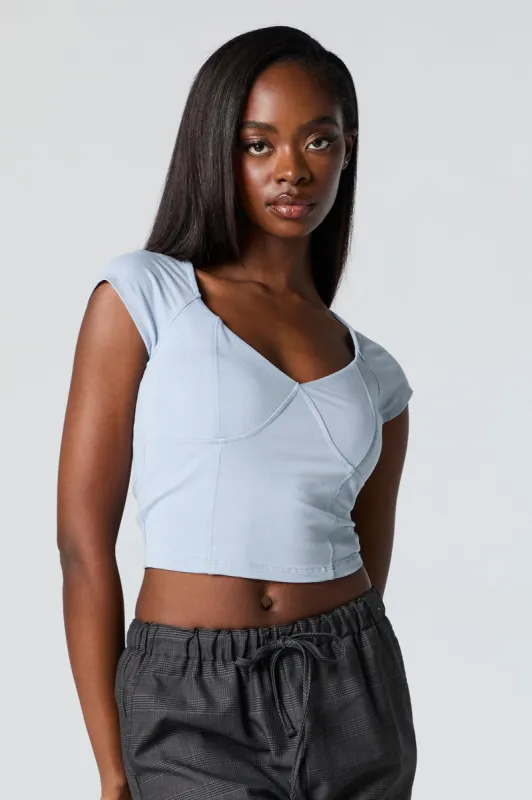 V-Neck Corset Crop Top sold by Urban Planet