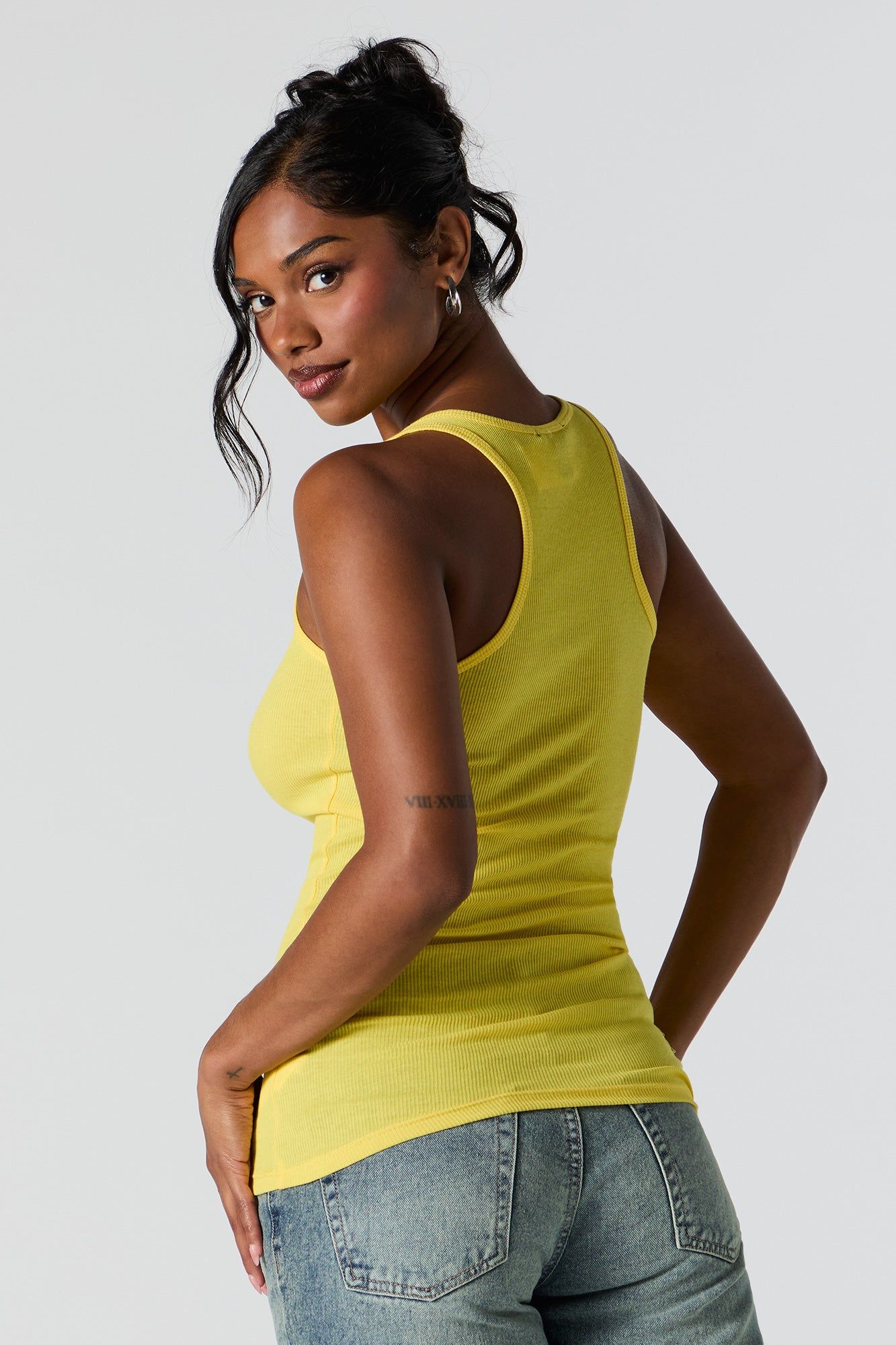 Ribbed Scoop Neck Tank sold by Urban Planet product image thumbnail 2