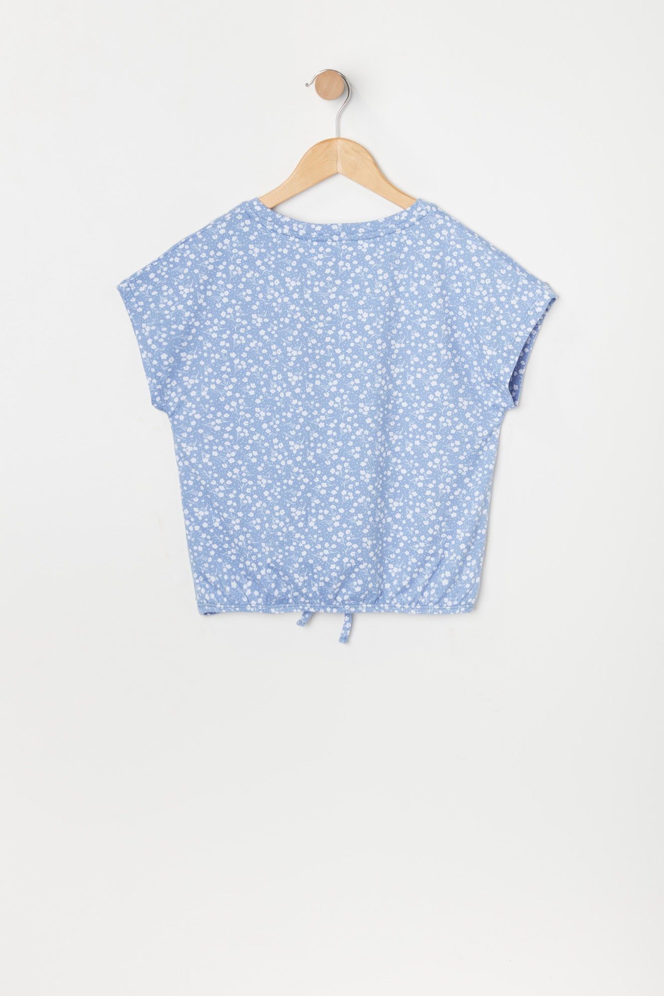 T-shirt noué fleuri bleu pour fille sold by Urban Planet product image thumbnail 2