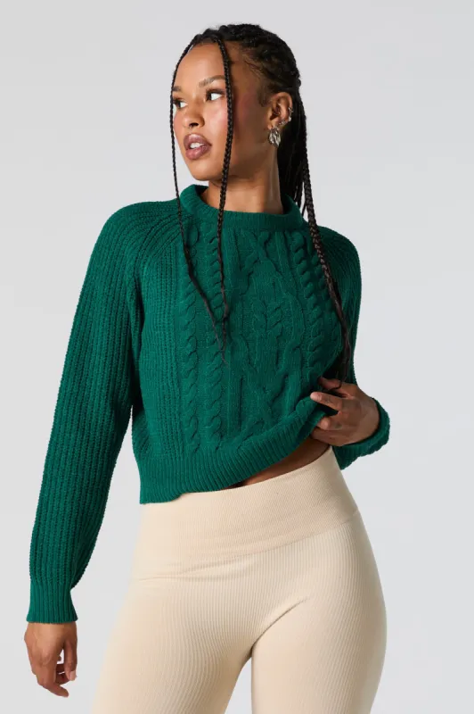 Chandail court en tricot torsadé sold by Urban Planet