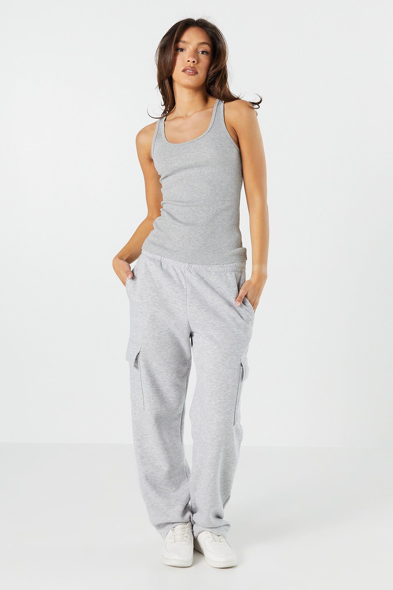 Solid Everyday Ribbed Racerback Tank sold by Urban Planet product image thumbnail 6