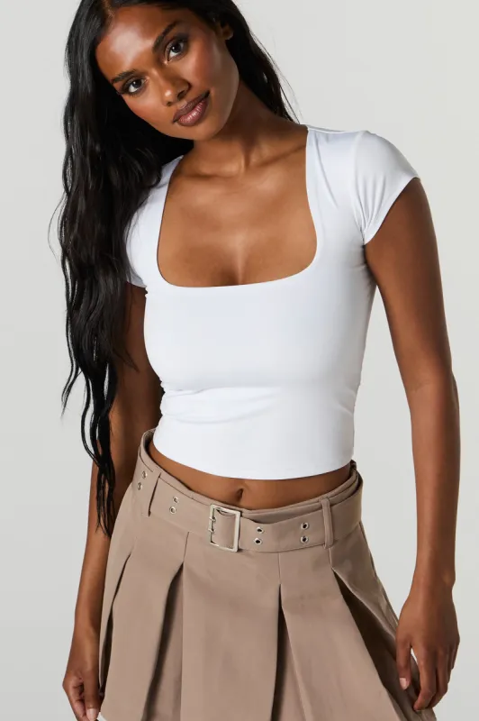 Contour Square Neck Crop Top sold by Urban Planet