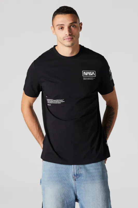 NASA Crew Print Patch T-Shirt sold by Urban Planet