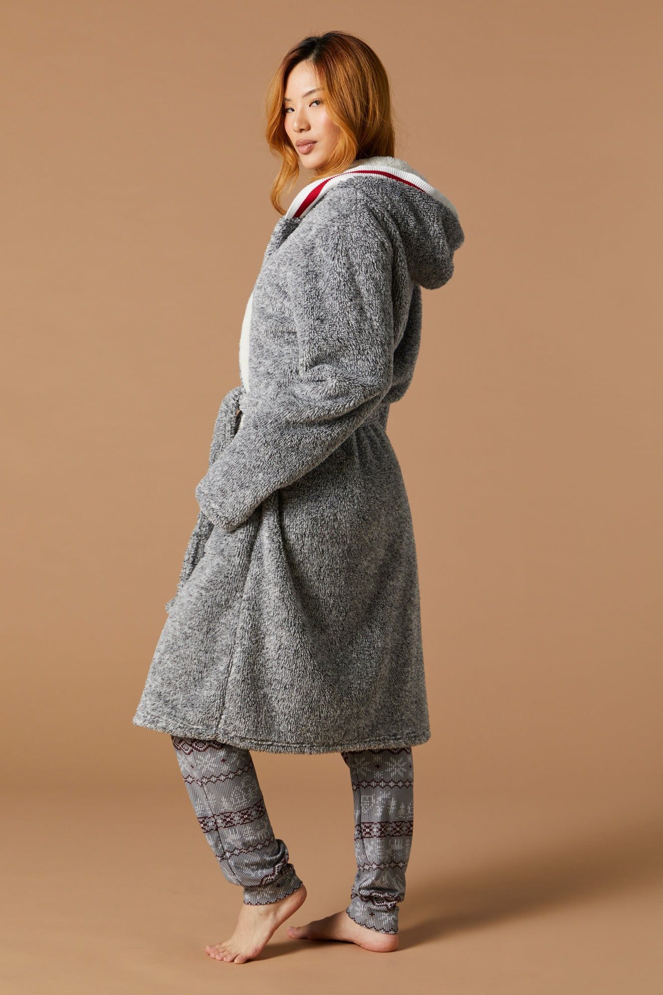 Fammy Jammies Unisex Heather Plush Robe sold by Urban Planet product image thumbnail 6