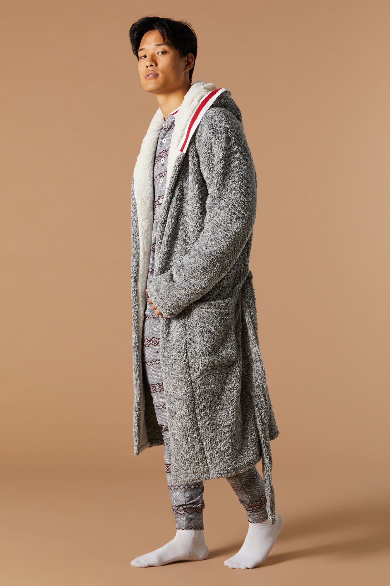 Fammy Jammies Unisex Heather Plush Robe sold by Urban Planet product image thumbnail 5