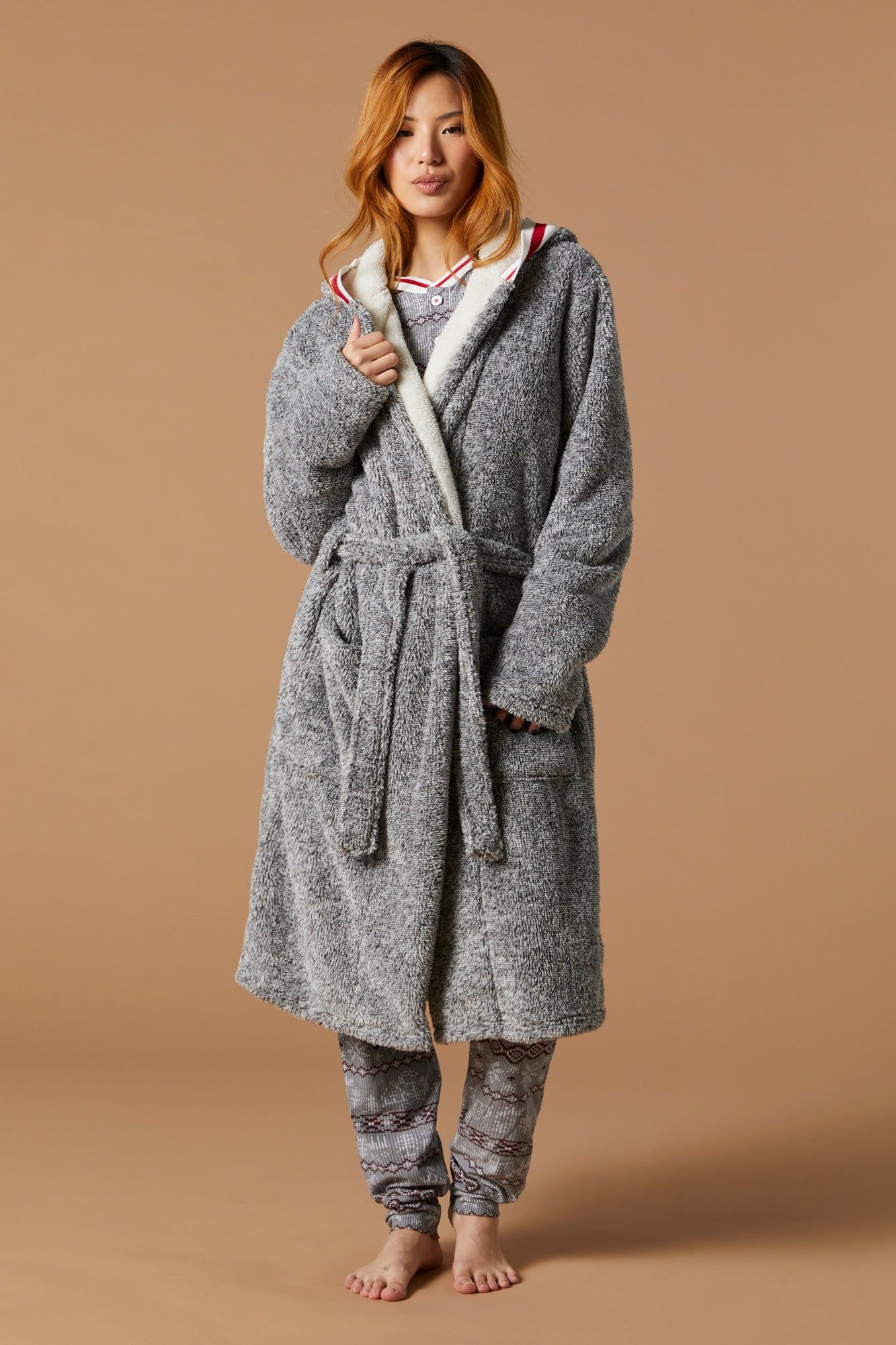 Fammy Jammies Unisex Heather Plush Robe sold by Urban Planet product image thumbnail 2