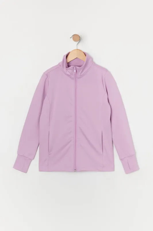 Girls Active Lilac Zip-Up Jacket sold by Urban Planet