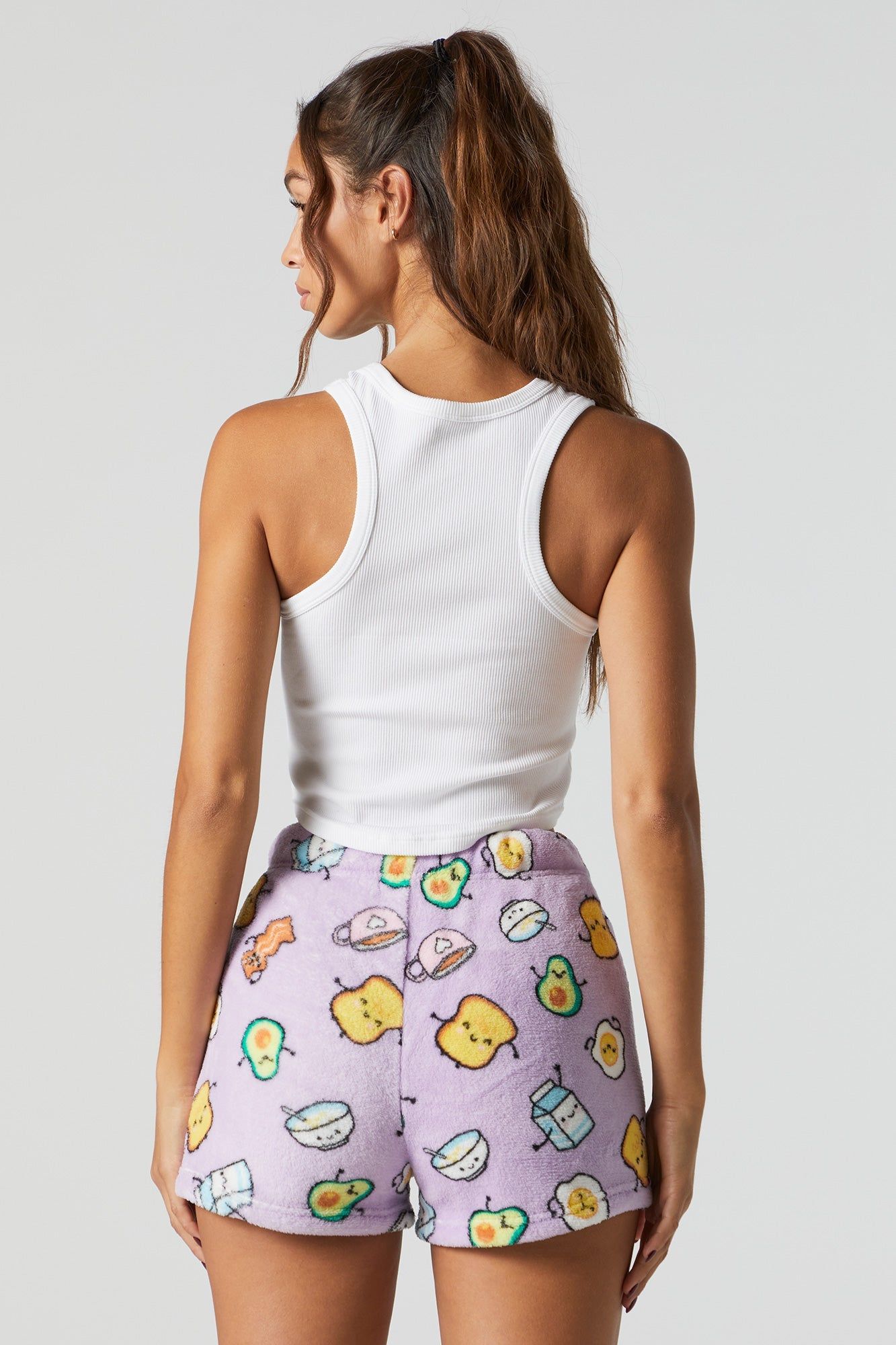 Breakfast Print Plush Pajama Short sold by Urban Planet product image thumbnail 2