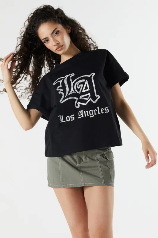 Los Angeles Graphic Boyfriend T-Shirt sold by Urban Planet