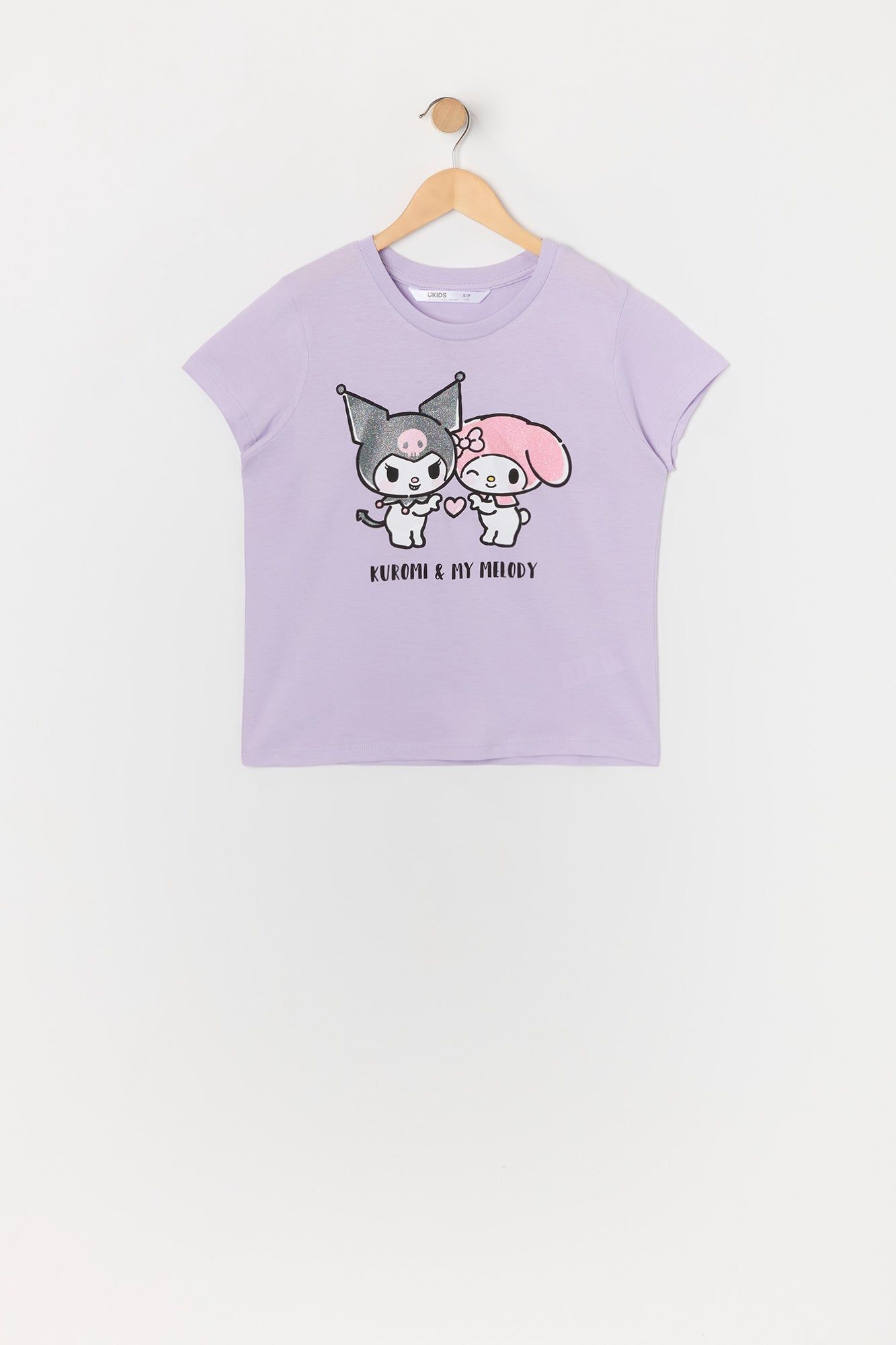 Girls Kuromi and My Melody Graphic T-Shirt sold by Urban Planet