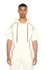 Piped Trim Short Sleeve Hoodie sold by Urban Planet