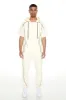Piped Trim Short Sleeve Hoodie sold by Urban Planet