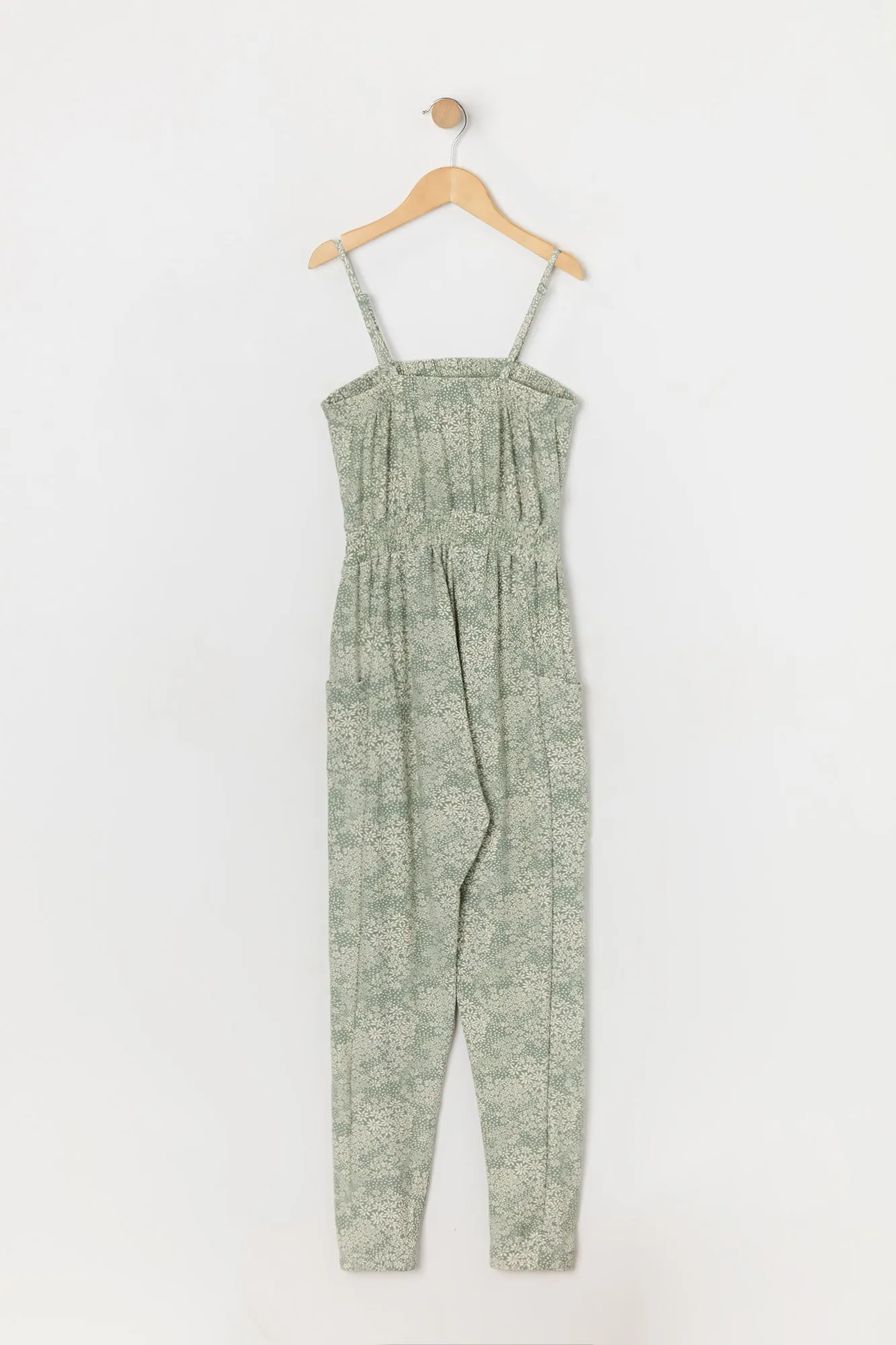 Girls Floral Print Button-Up Self-Tie Jumpsuit sold by Urban Planet product image thumbnail 2