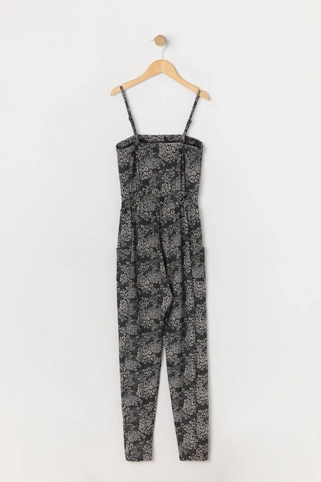 Girls Floral Print Button-Up Self-Tie Jumpsuit sold by Urban Planet product image thumbnail 4