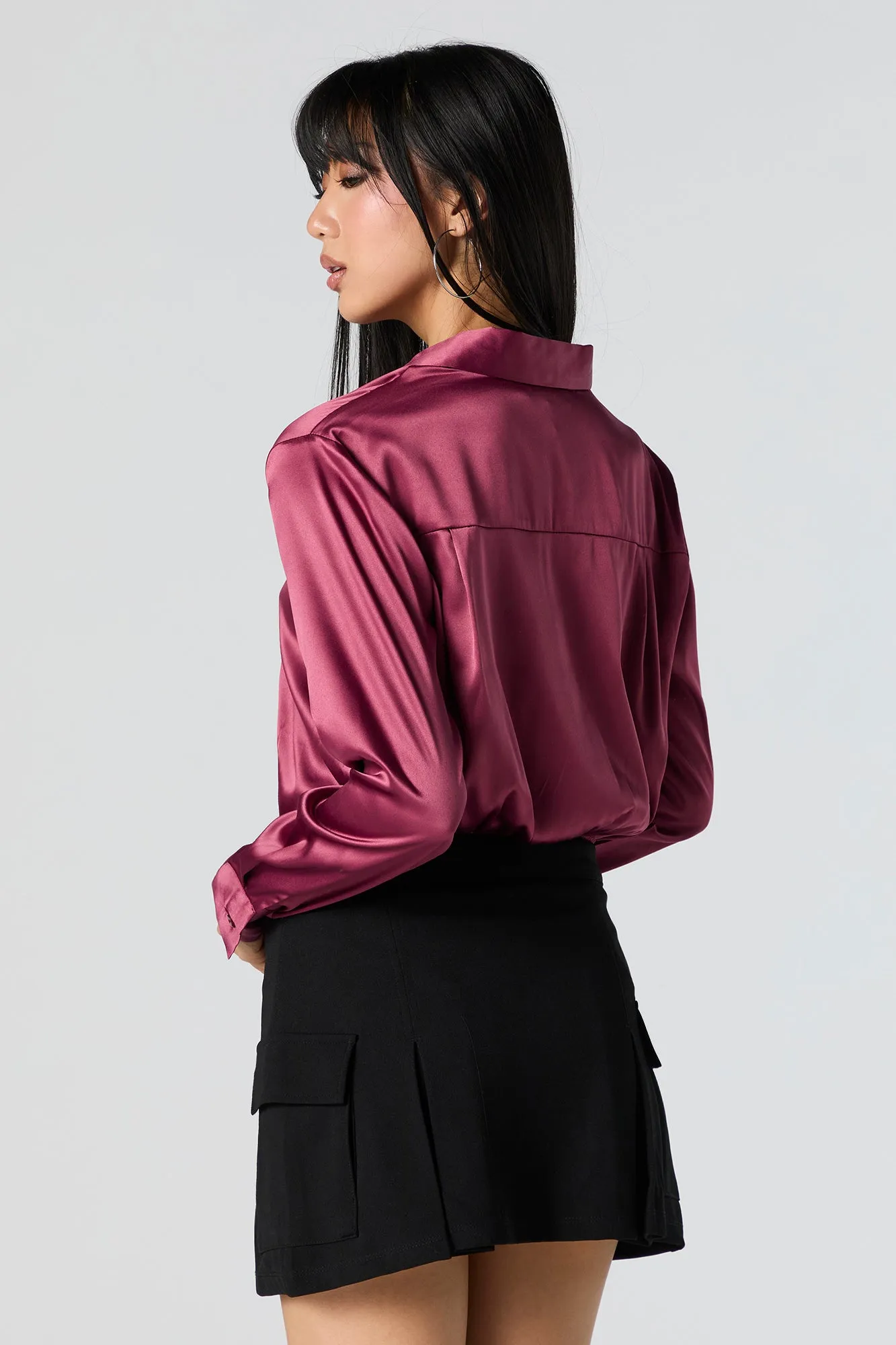 Haut court en satin avec col sold by Urban Planet product image thumbnail 2