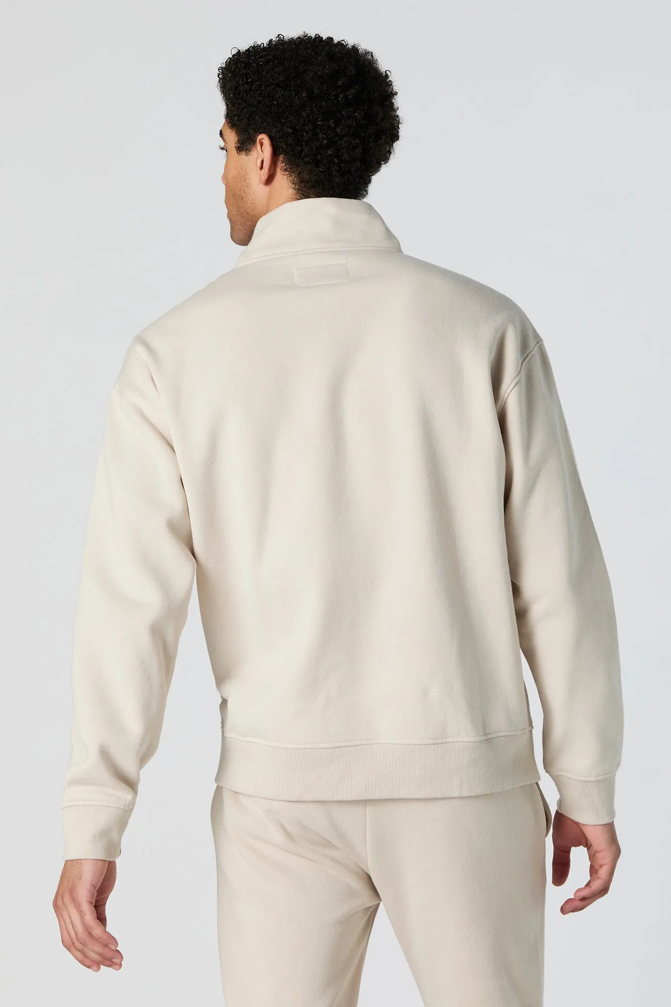 Fleece Half Zip Sweatshirt sold by Urban Planet product image thumbnail 3