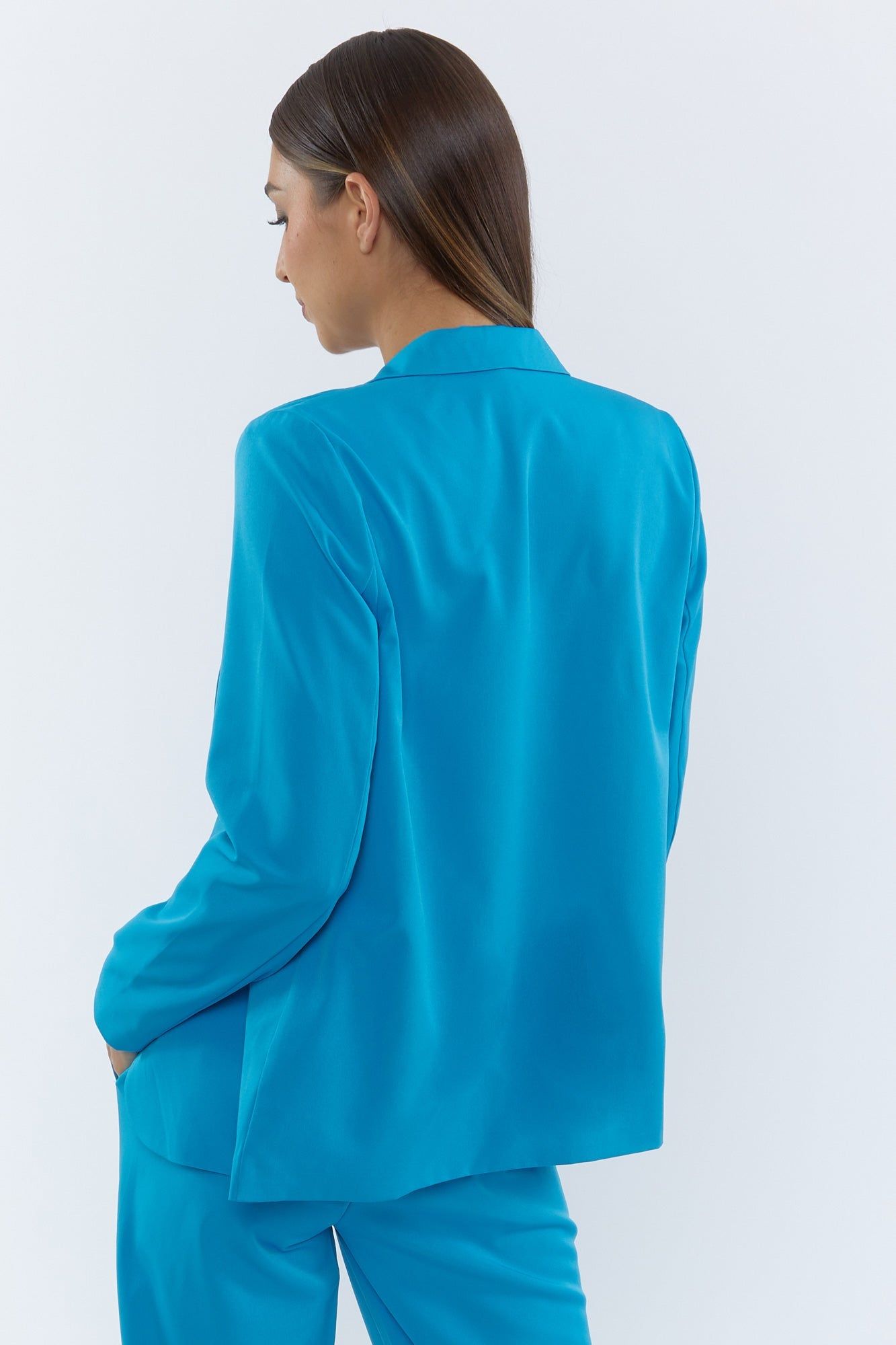 Blazer habillé à simple boutonnage bleu sold by Urban Planet product image thumbnail 2