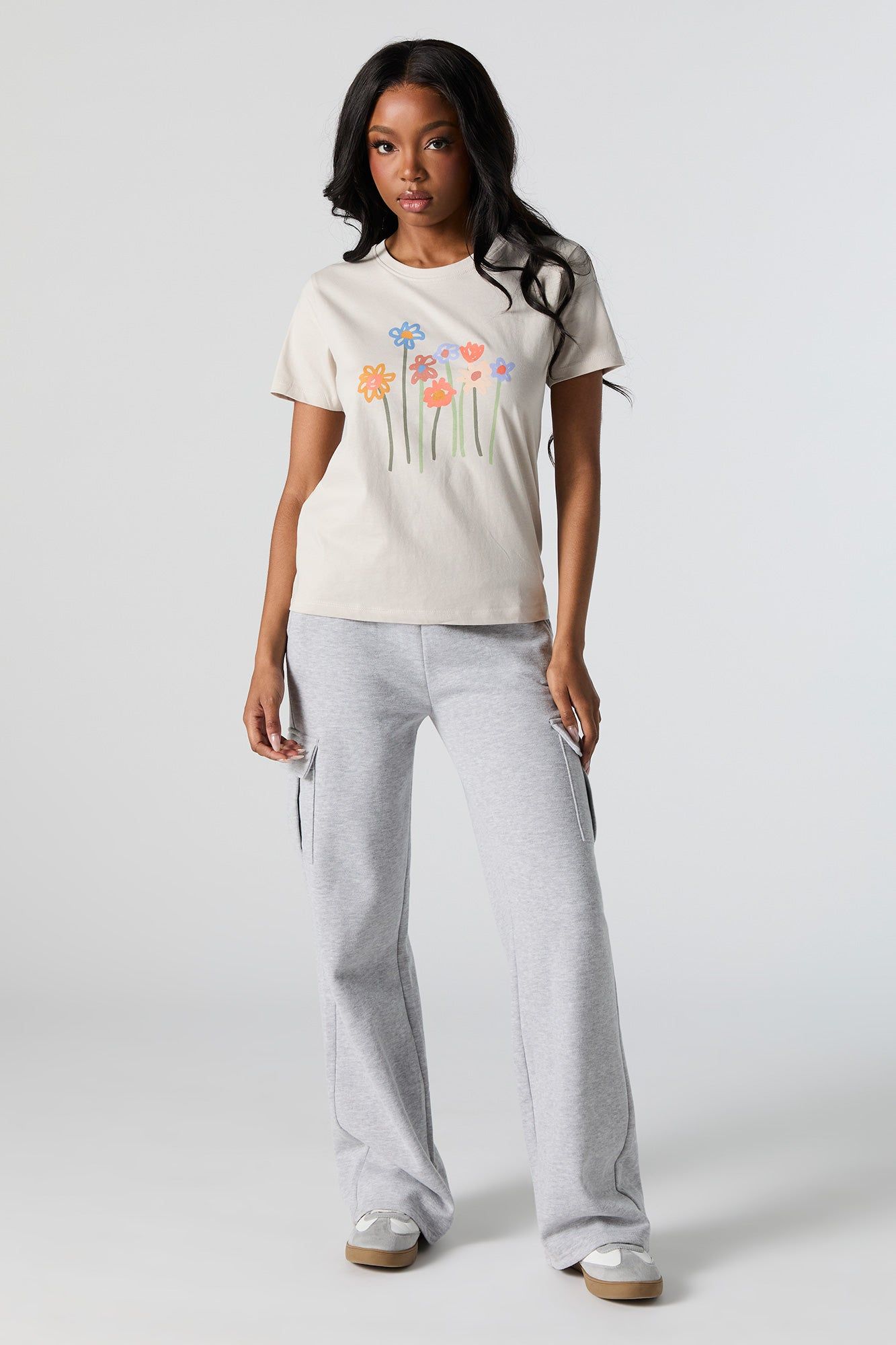 Flower Graphic Oversized T-Shirt sold by Urban Planet product image thumbnail 3
