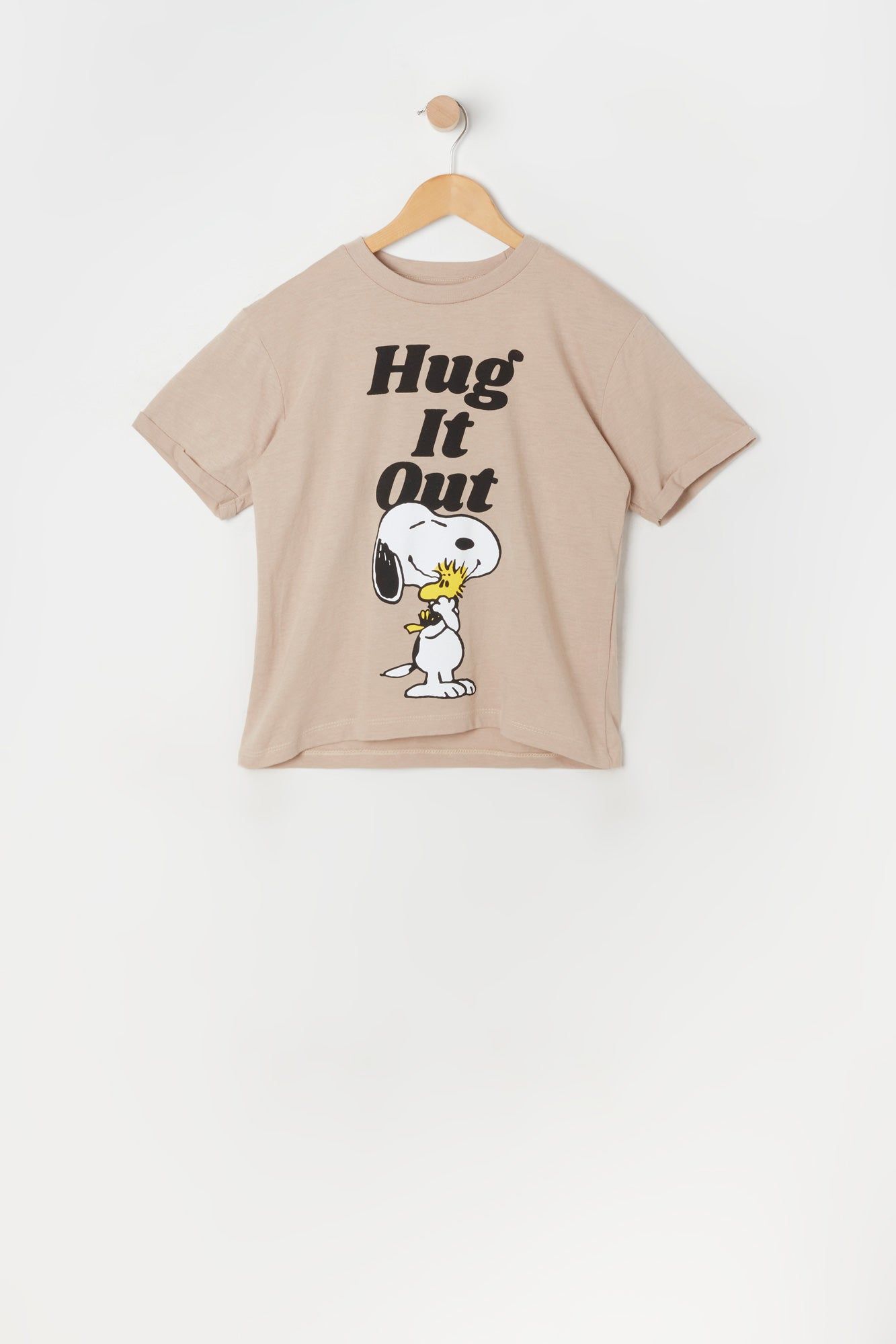 Girls Snoopy Hug It Out Graphic Boyfriend T-Shirt sold by Urban Planet