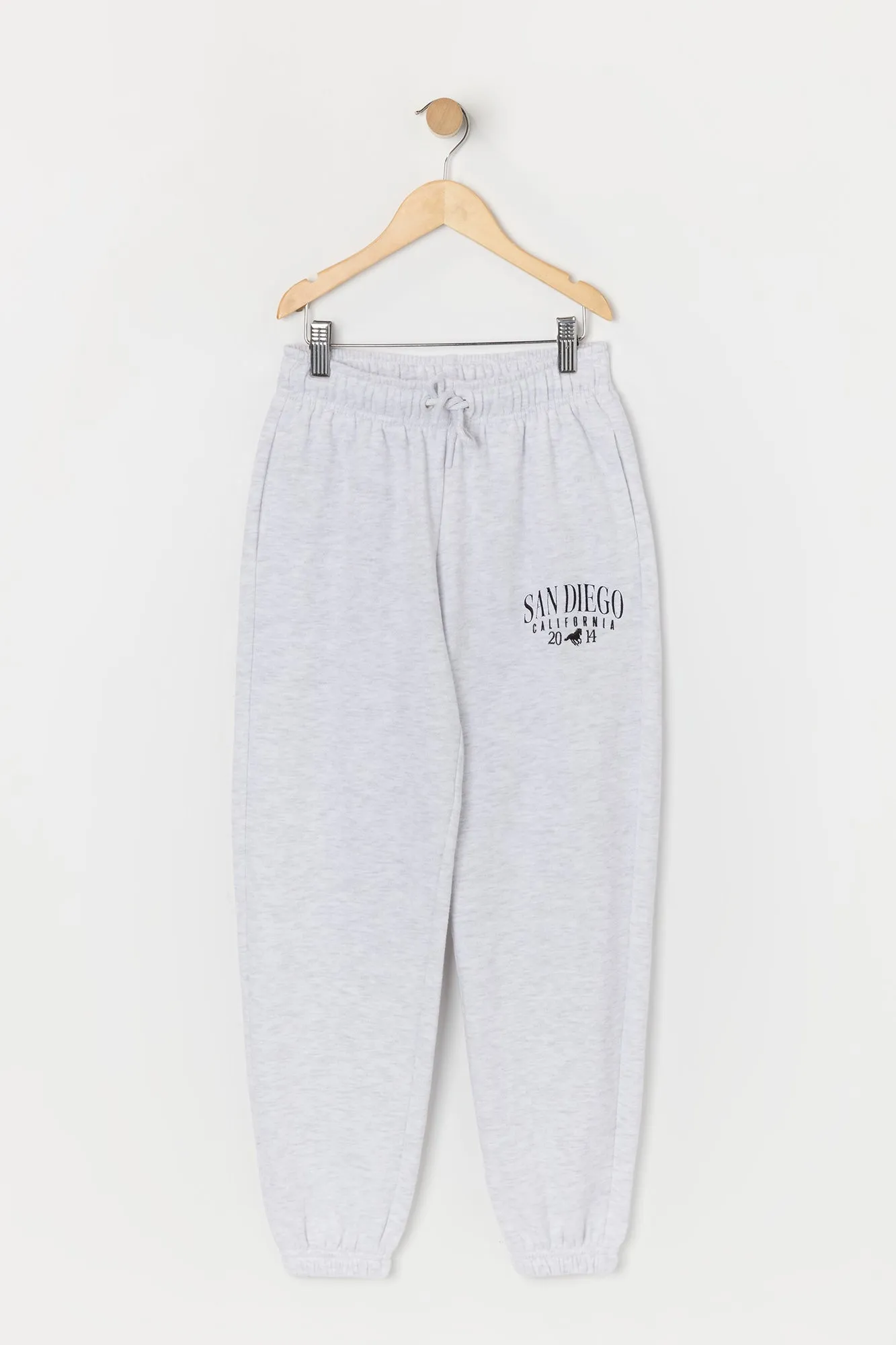 Girls San Diego Embroidered Fleece Jogger sold by Urban Planet