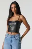 Faux Leather Bustier Crop Top sold by Urban Planet