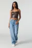 Faux Leather Bustier Crop Top sold by Urban Planet