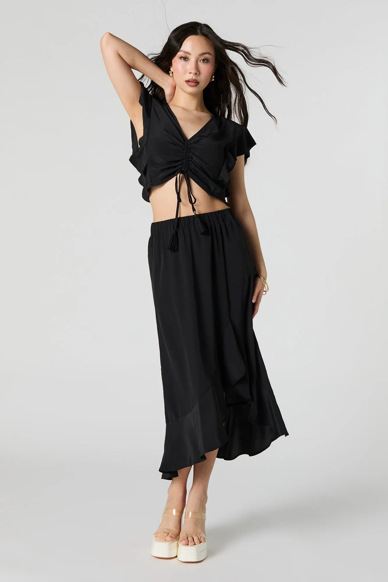 Haut court volanté à taille coulissante sold by Urban Planet product image thumbnail 3