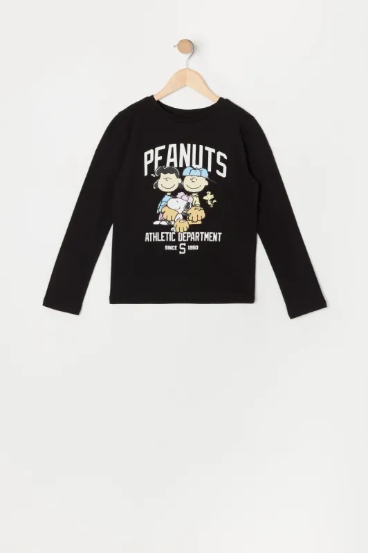 Girls Peanuts Graphic Long Sleeve Top sold by Urban Planet