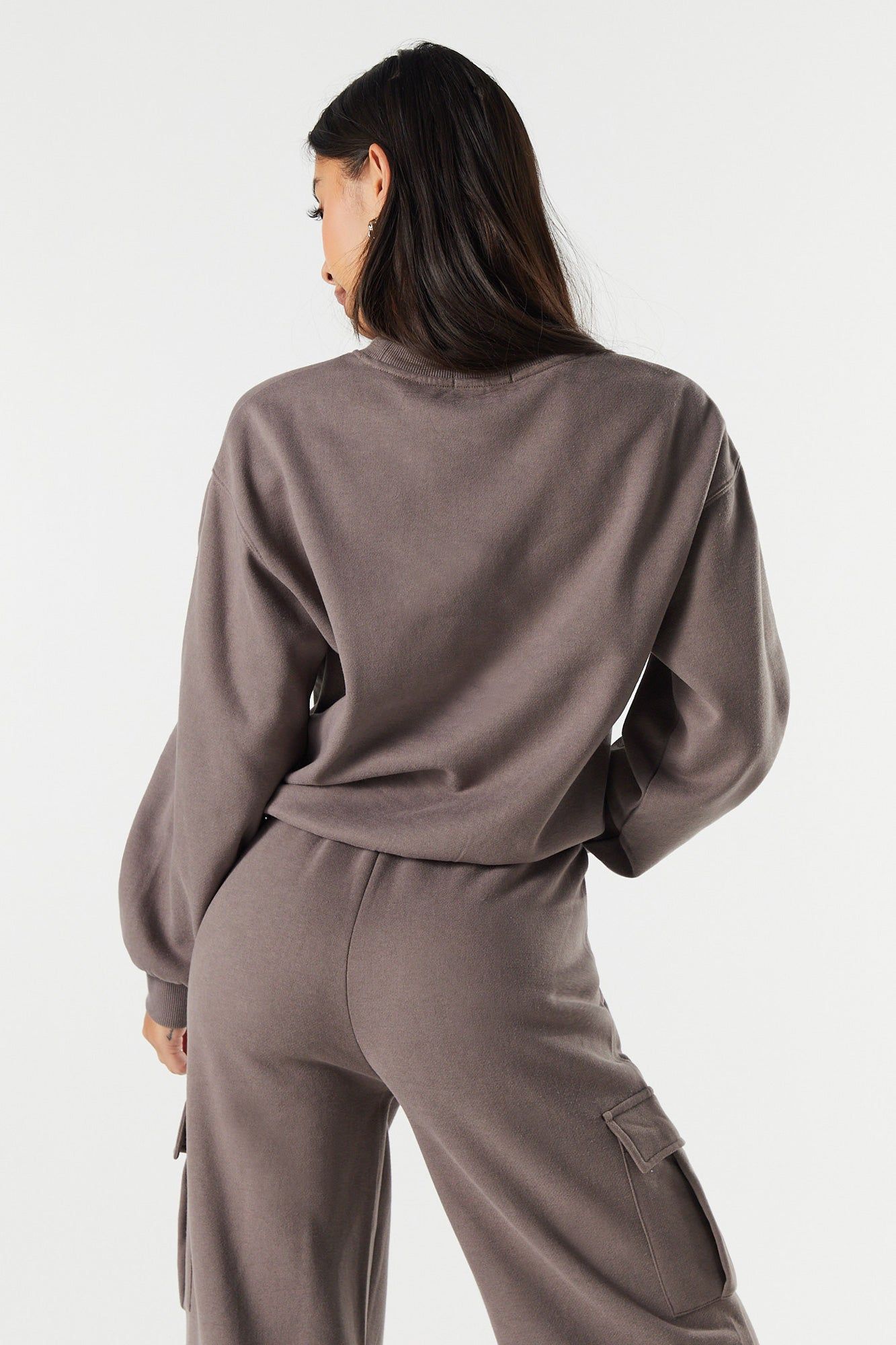 Fleece Oversized Crewneck Sweatshirt sold by Urban Planet product image thumbnail 2