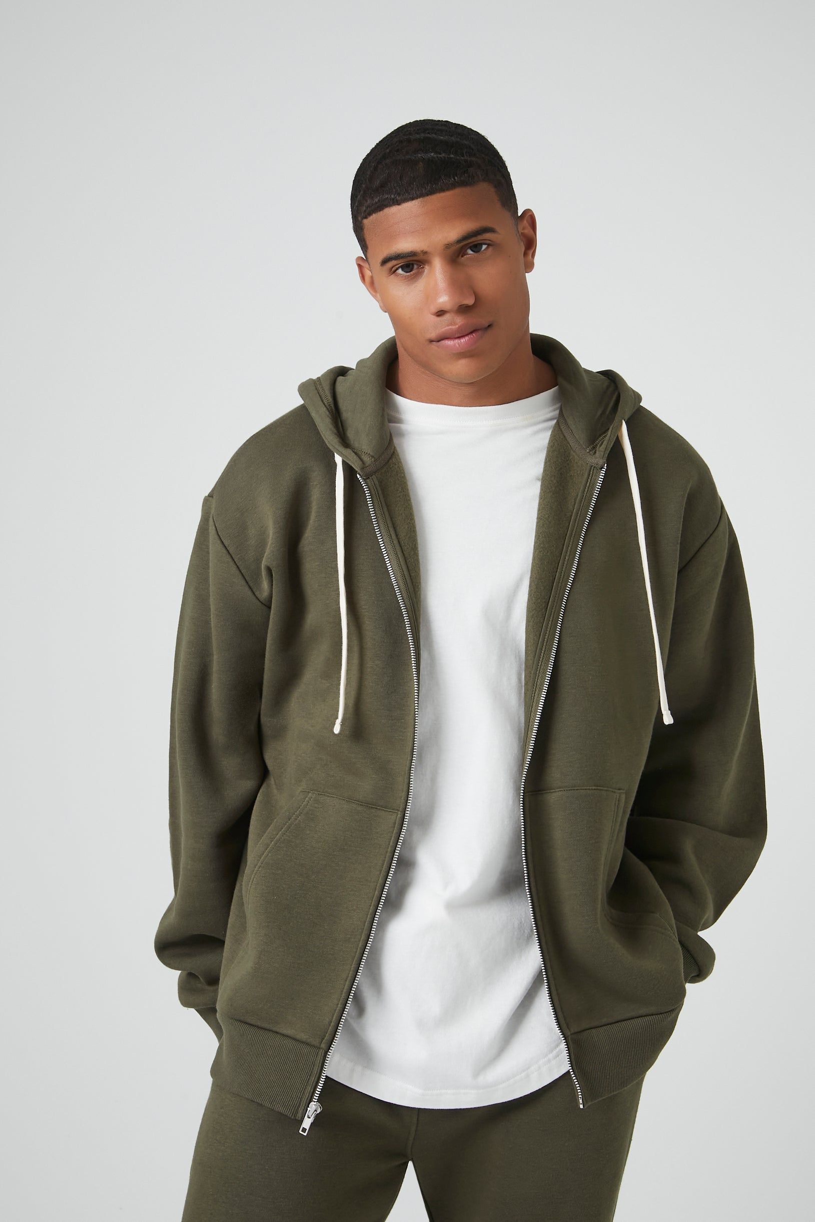 Fleece Zip-Up Hoodie sold by Urban Planet