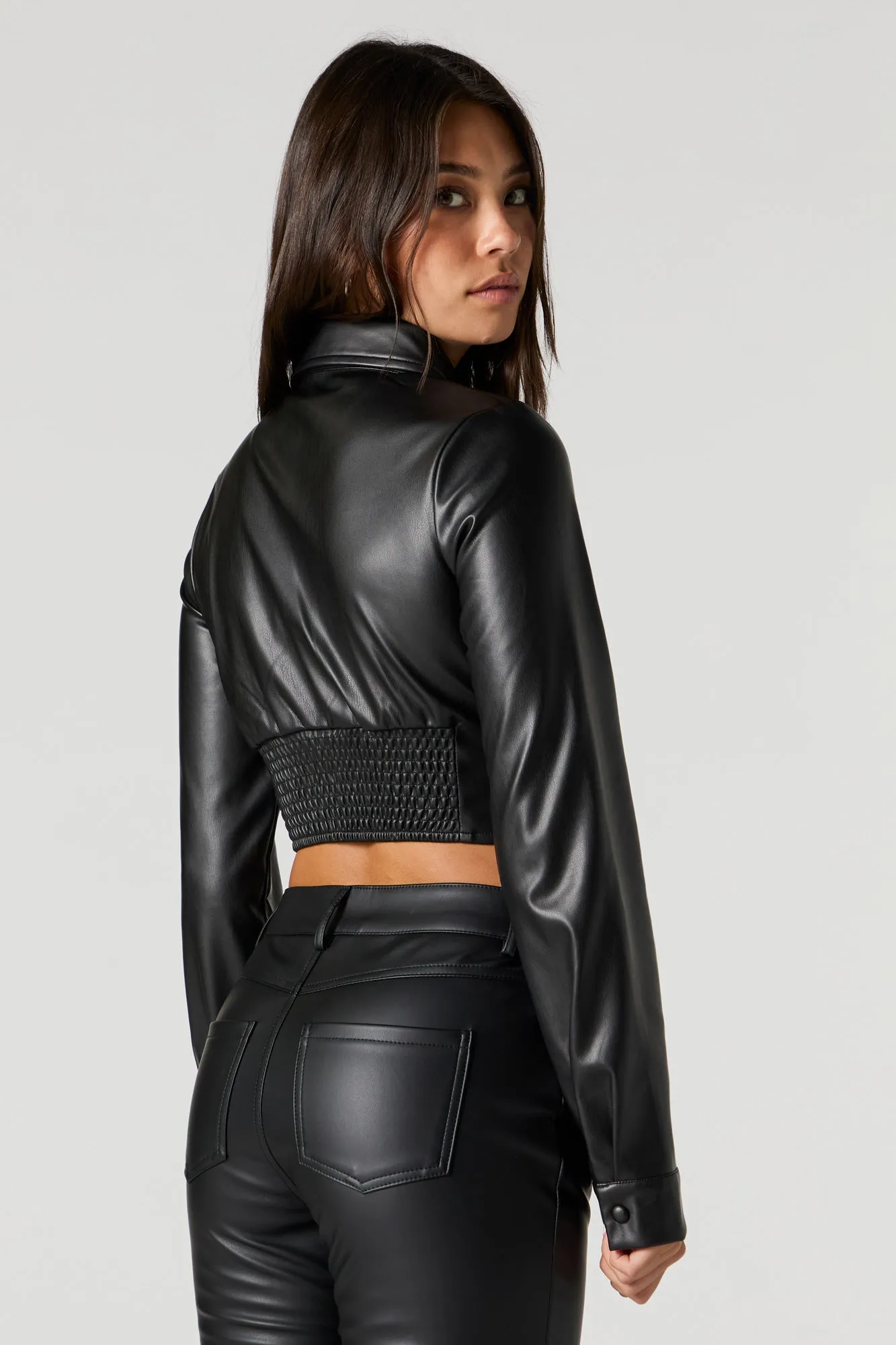 Haut corset boutonné en similicuir sold by Urban Planet product image thumbnail 2