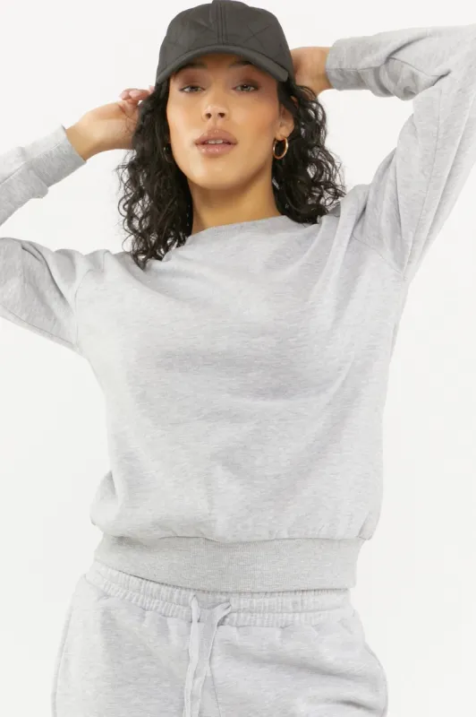 Solid Fleece Crewneck Sweatshirt sold by Urban Planet