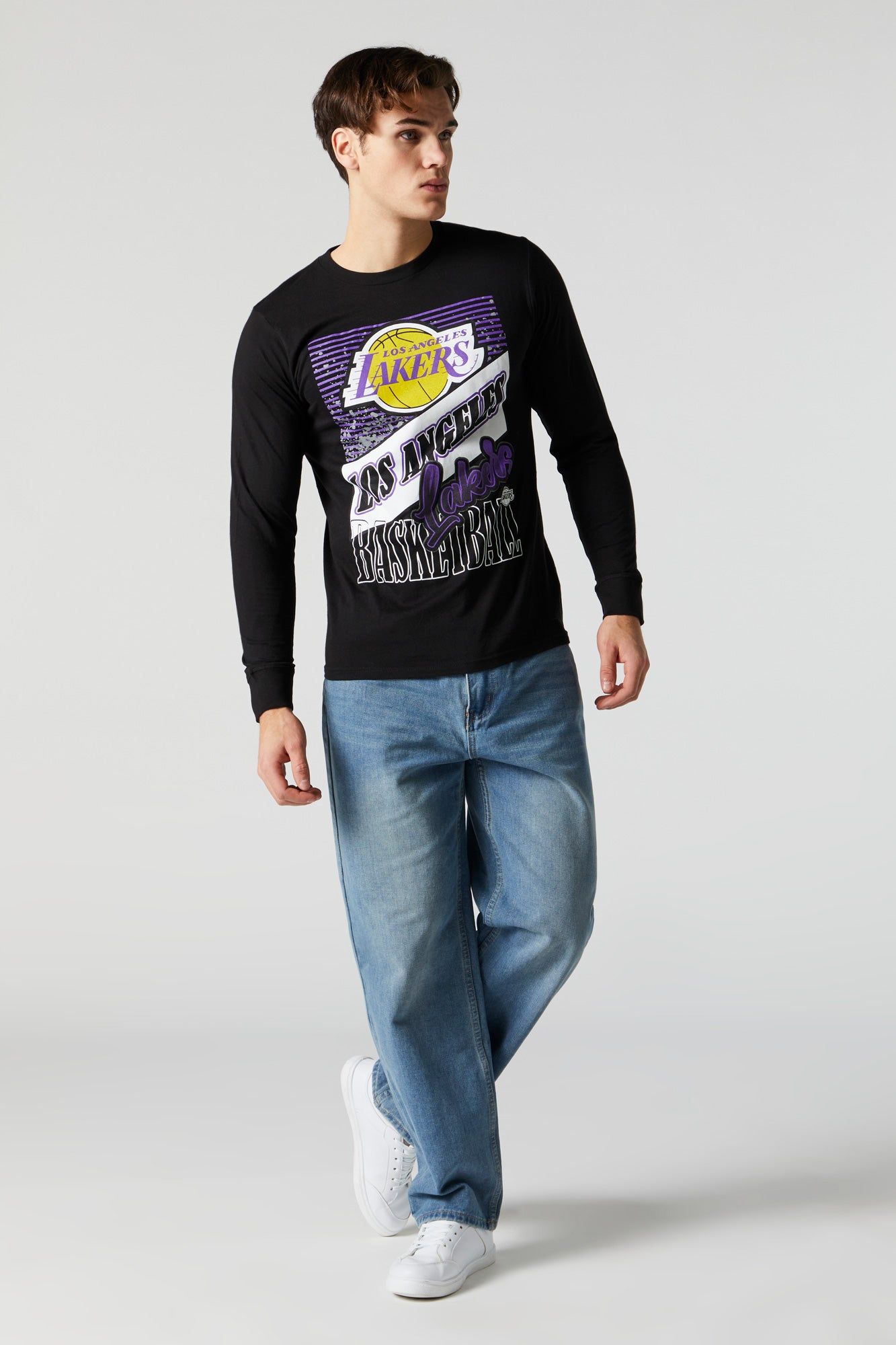 Haut à manches longues avec imprimé Los Angeles Lakers sold by Urban Planet product image thumbnail 3