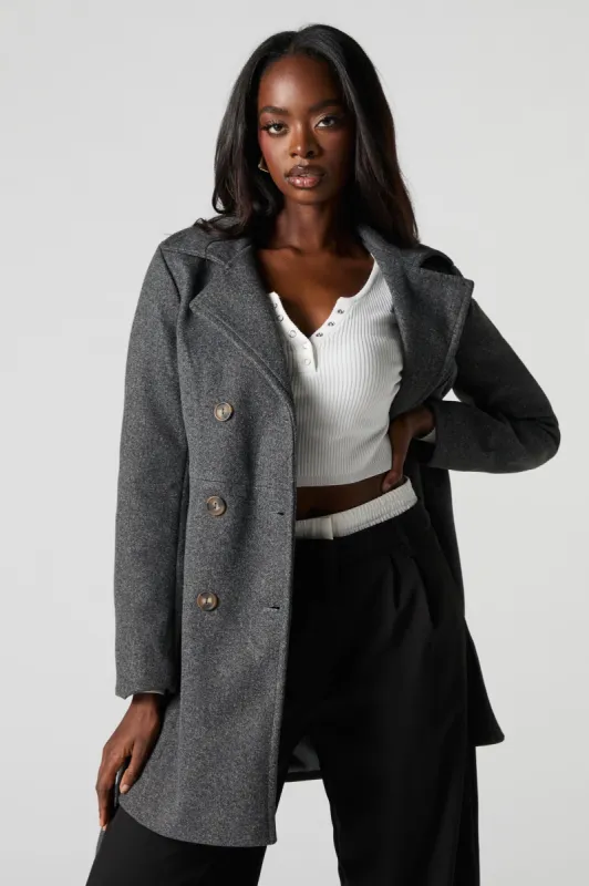 Manteau double boutonnage avec ceinture sold by Urban Planet