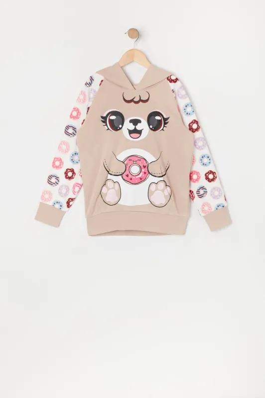 Girls Donut Bear Character Hoodie sold by Urban Planet