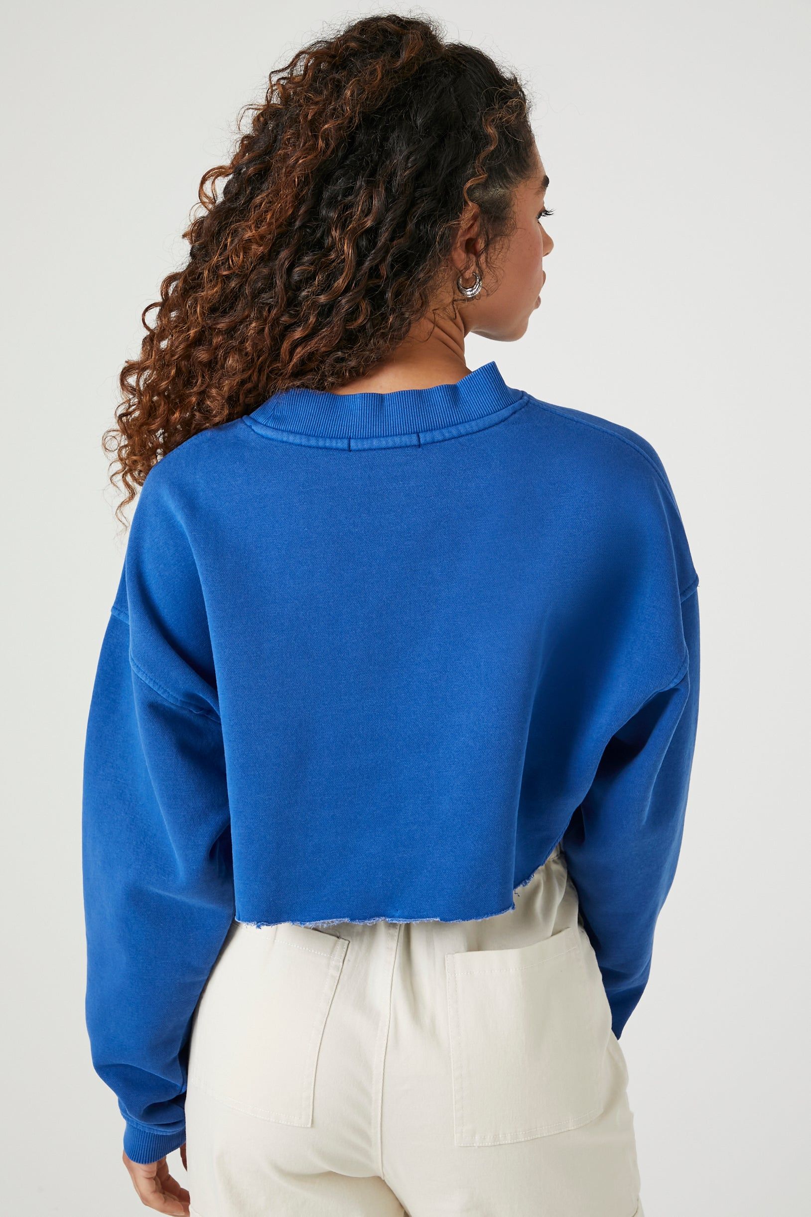 Cropped Raw Hem Sweatshirt sold by Urban Planet product image thumbnail 2