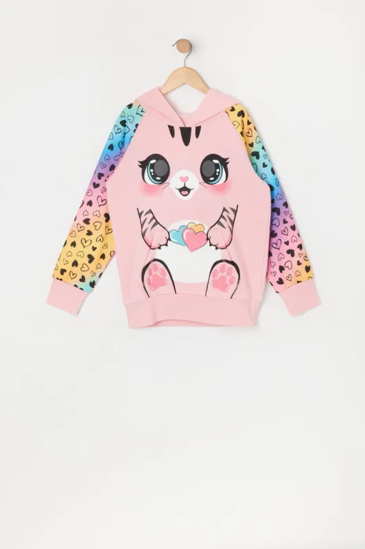 Girls Hearts Cat Character Hoodie sold by Urban Planet