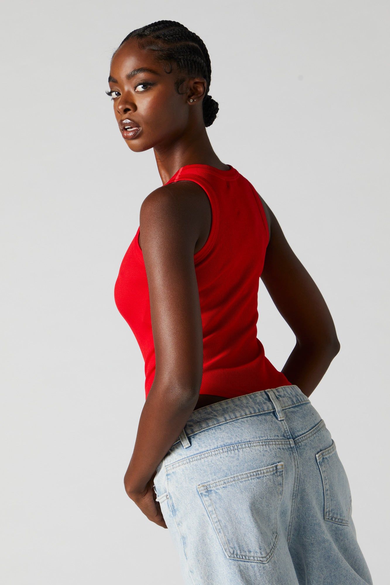 Seamless Ribbed High Neck Bodysuit sold by Urban Planet product image thumbnail 5