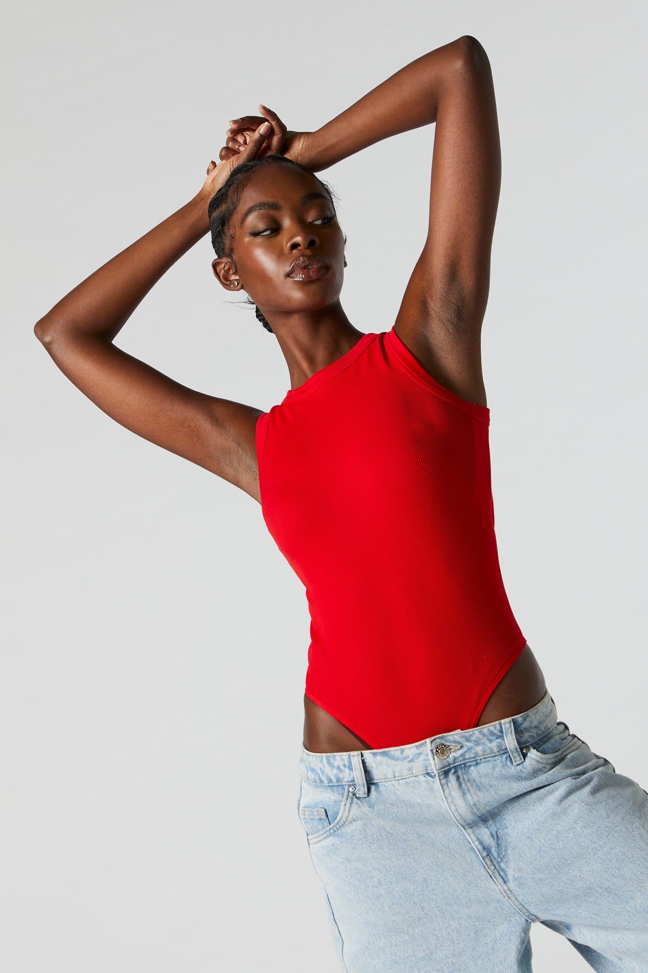 Seamless Ribbed High Neck Bodysuit sold by Urban Planet product image thumbnail 2