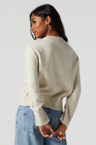 Oversized Cropped Crewneck Sweater sold by Urban Planet