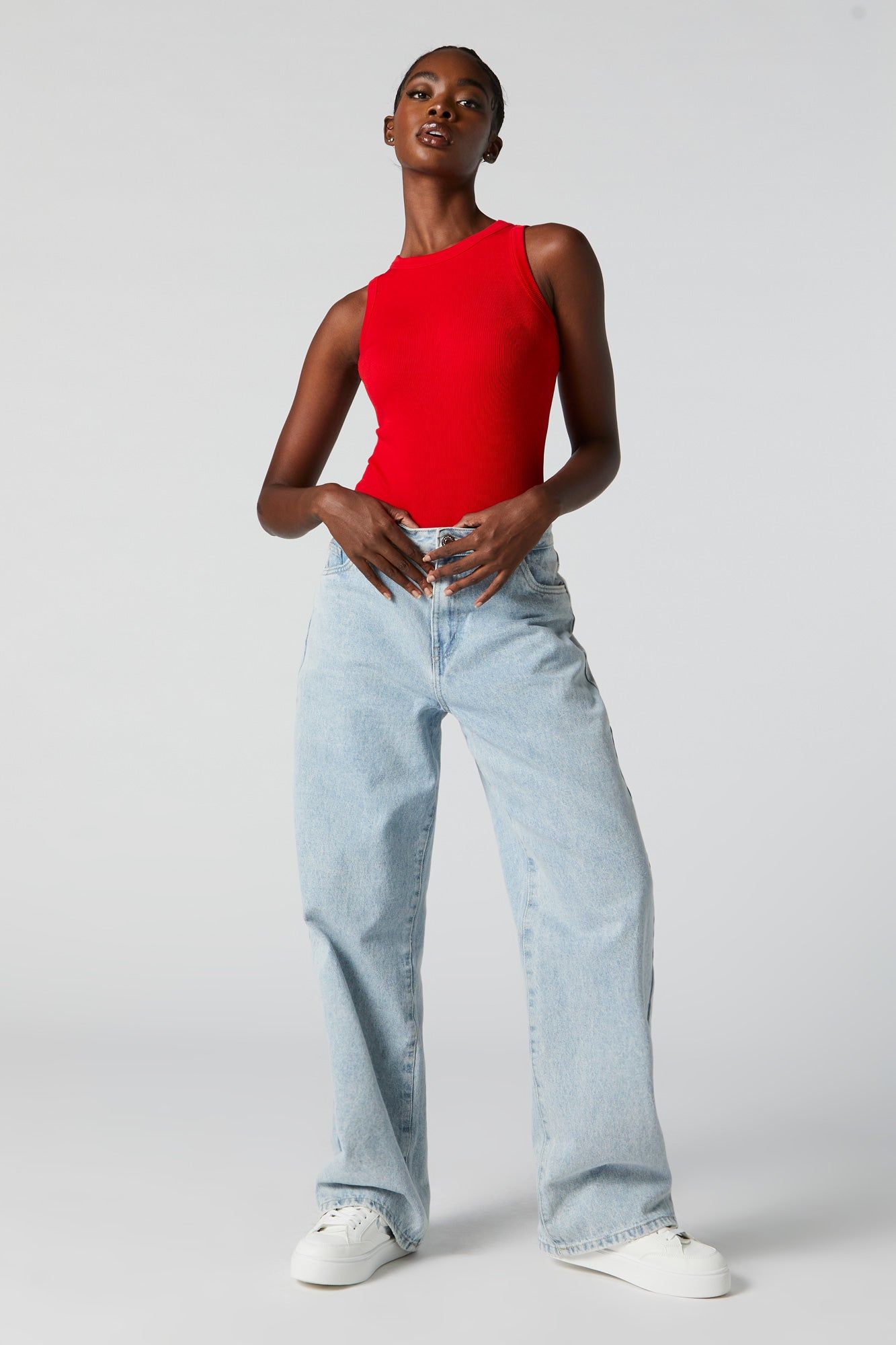 Seamless Ribbed High Neck Bodysuit sold by Urban Planet product image thumbnail 3