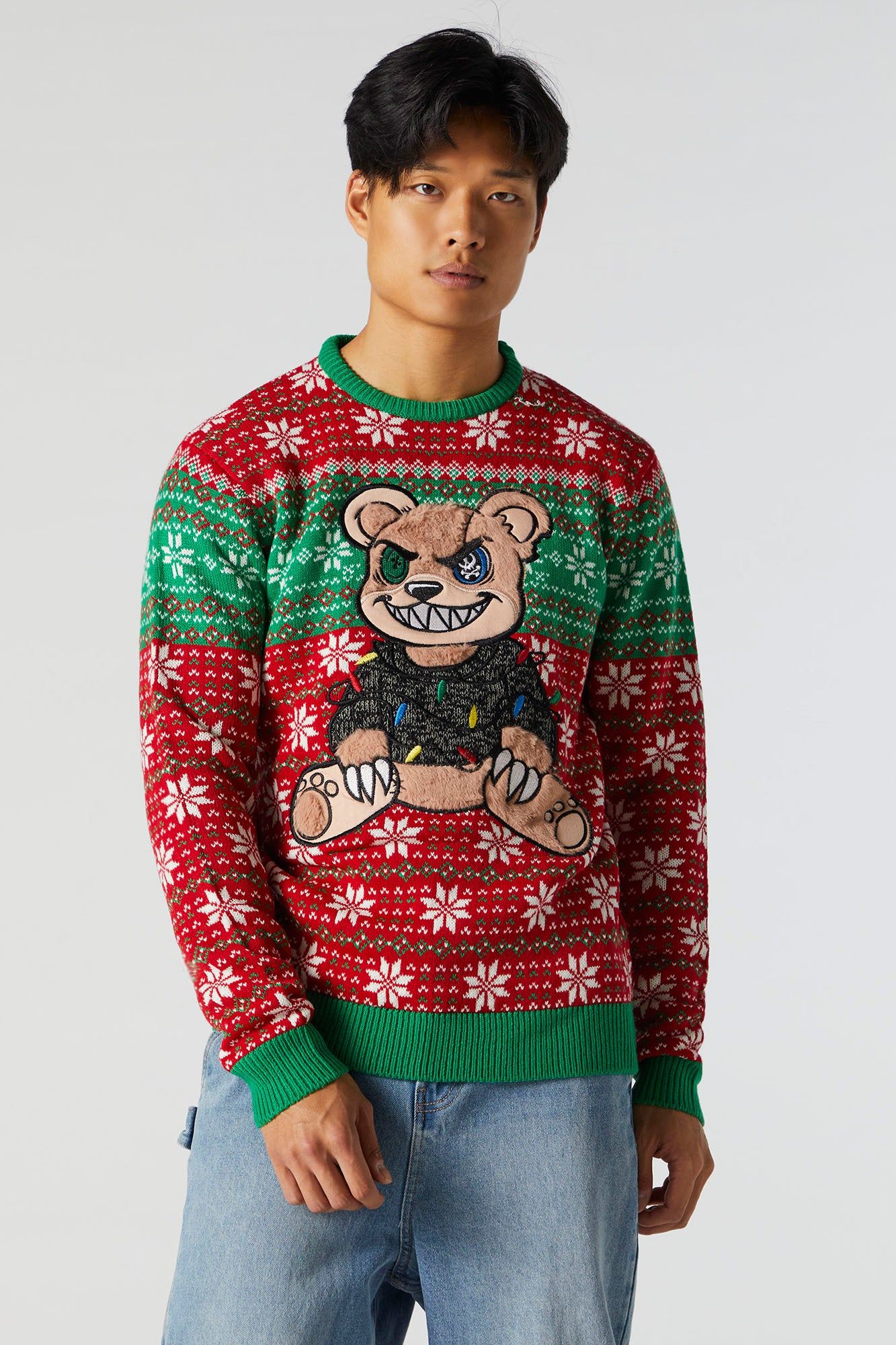 Chandail Hideux Noël à imprimé Ours diabolique sold by Urban Planet