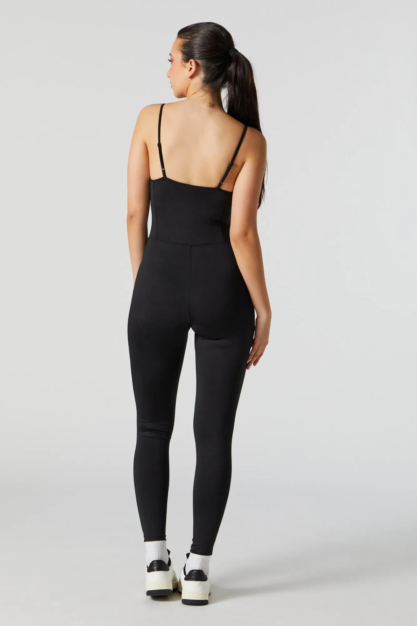 Black Active Scoop Neck Jumpsuit sold by Urban Planet product image thumbnail 2