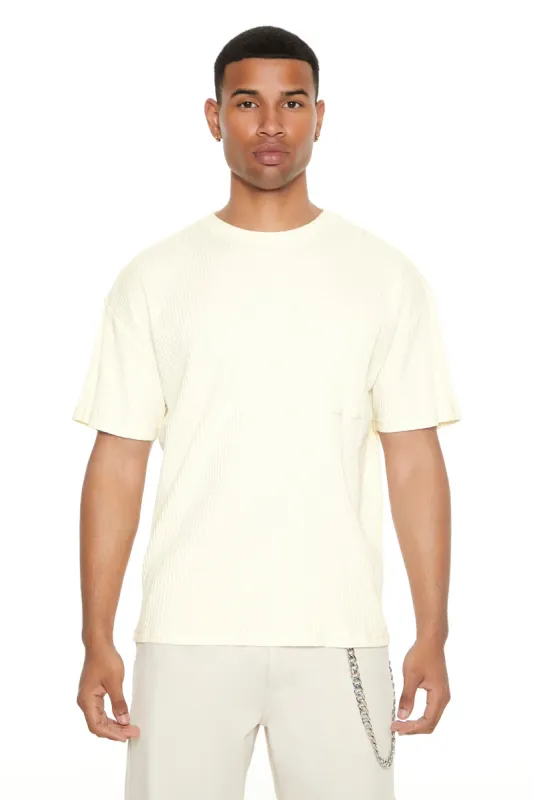 T-shirt côtelé avec poche plaquée sold by Urban Planet