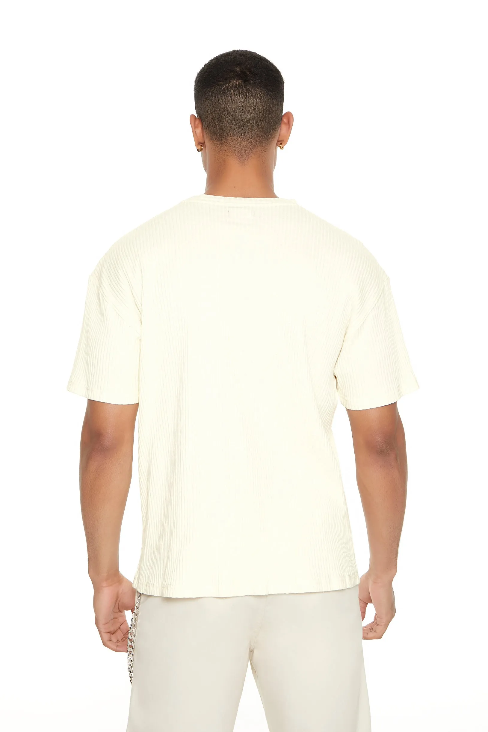 T-shirt côtelé avec poche plaquée sold by Urban Planet product image thumbnail 2