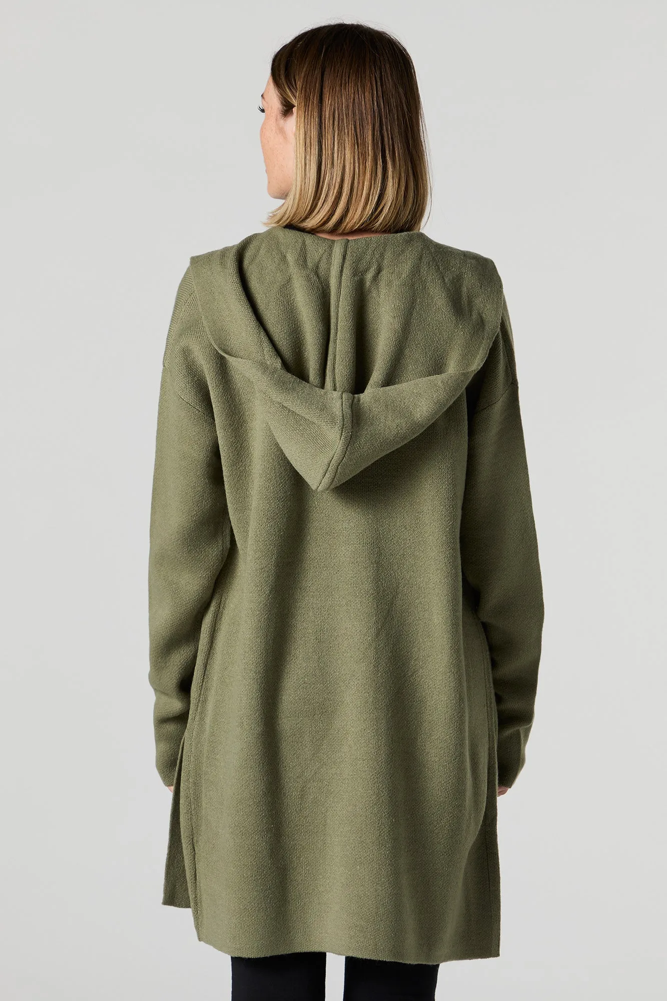 Hooded Longline Knit Cardigan sold by Urban Planet product image thumbnail 2