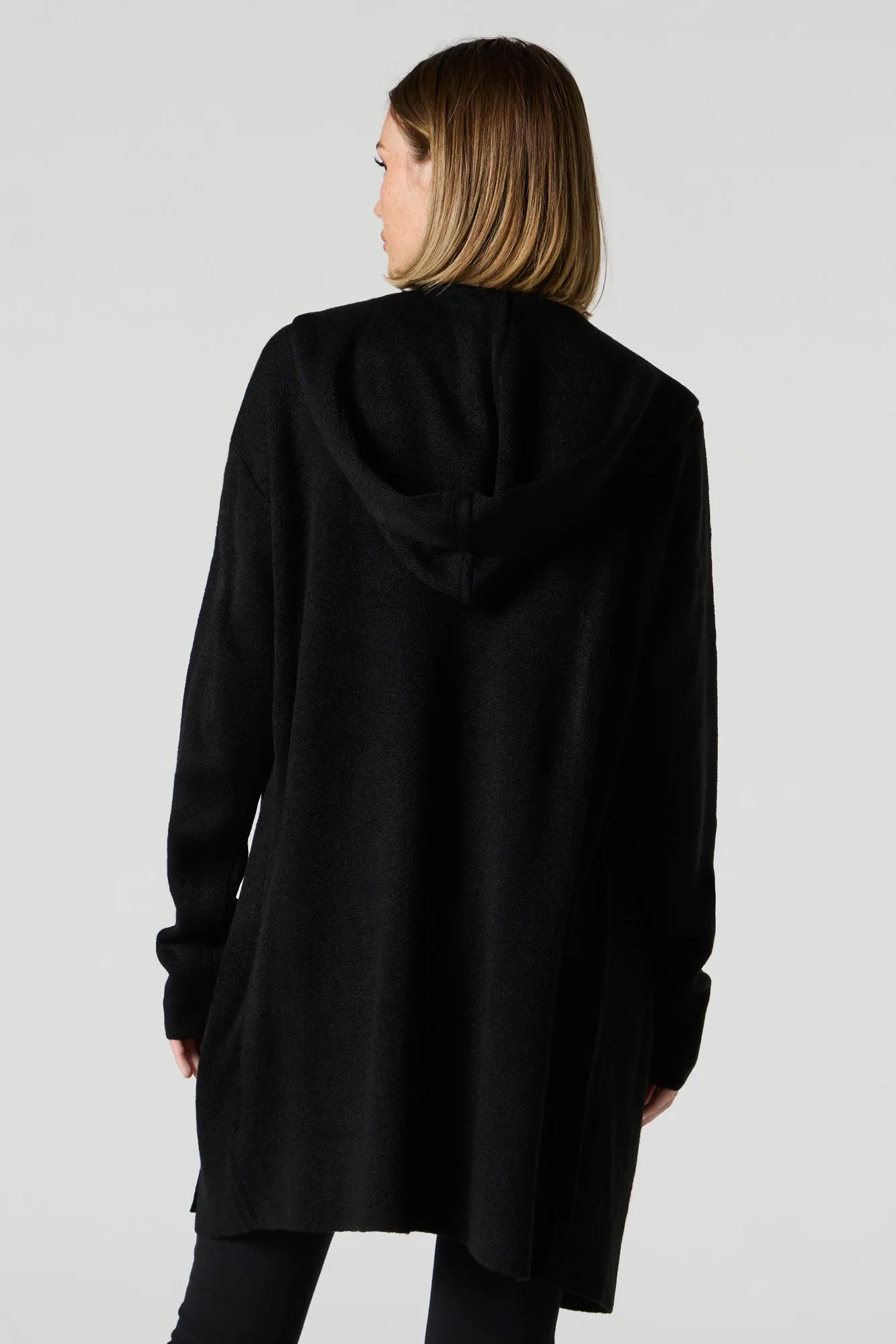 Hooded Longline Knit Cardigan sold by Urban Planet product image thumbnail 5